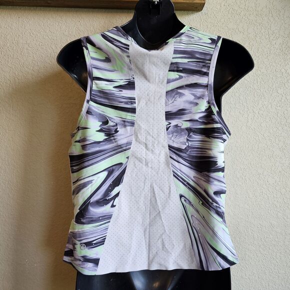 Lululemon Swift Ventilated Running Tank Top, Paint Warp, Size 6 - Picture 5 of 7